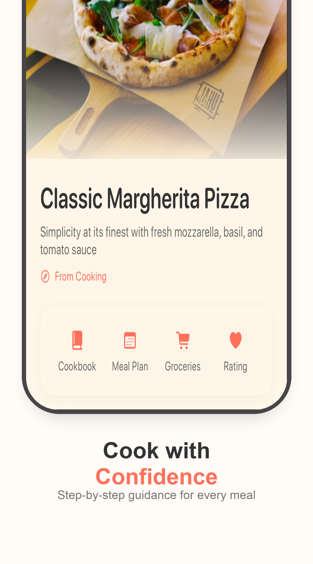 Bytful recipe detail screen showing a clean saved recipe card.